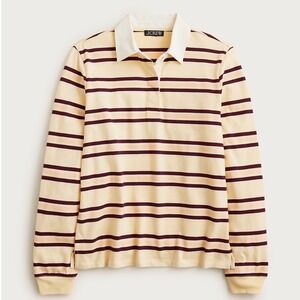 NWT J. Crew New Premium-Weight Classic Rugby Shirt in Jane Stripe - Medium